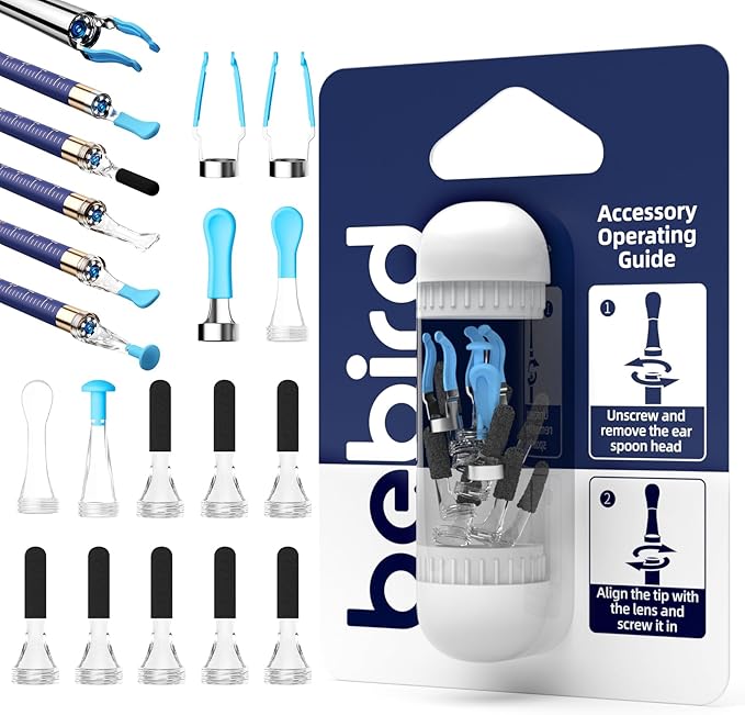 Bebird EarSight Plus Ear Spoon Replacement Tip Kit Earpick Attachments
